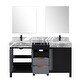 preview thumbnail 46 of 157, Lexora Zilara Bathroom Vanity Complete Set in Black and Grey with Faucet