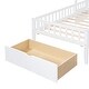 preview thumbnail 9 of 16, Twin Size House Bed with Upholstered Sofa, Charging Station, Wireless Charging, Shelves, and Two Drawers