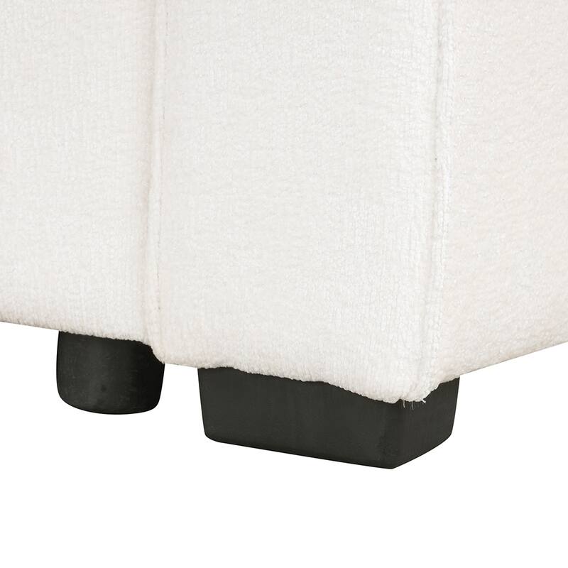 112.2" Sleeper Sectional Sofa with Ottoman, 3 Pillows and USB Ports