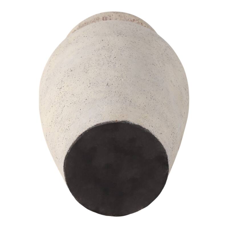 Decorative Vase - Ivory Pottery Rustic Matte Finish, 24"