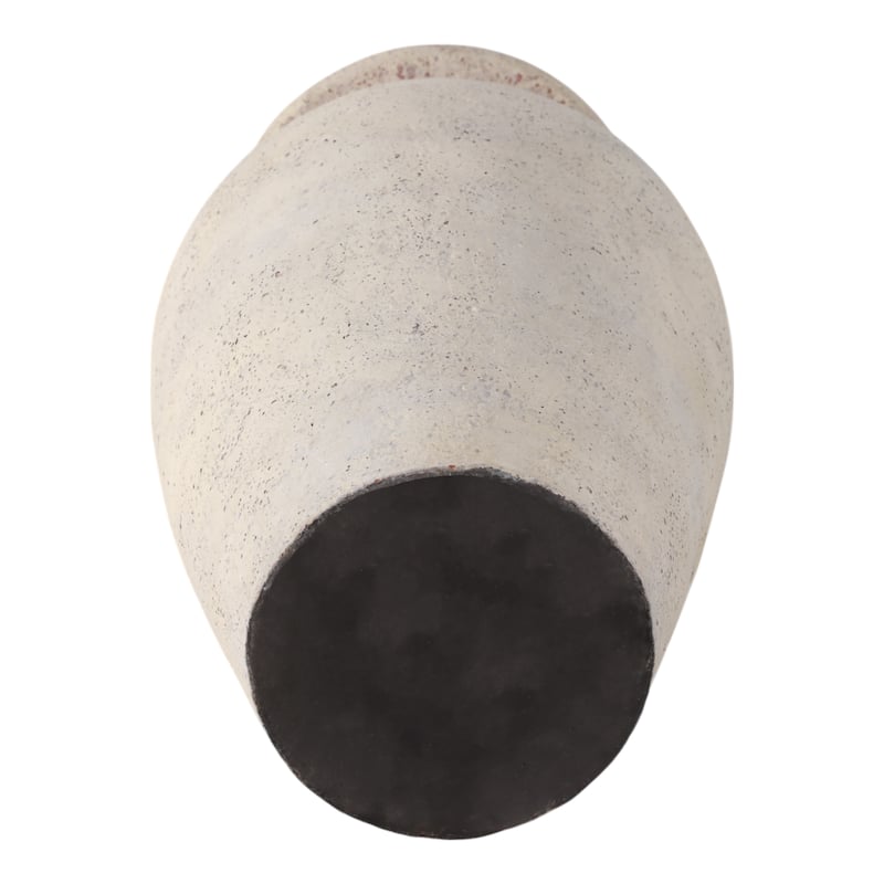 Terracotta Vase Rustic Matte Decorative Accent for Home - 25" White