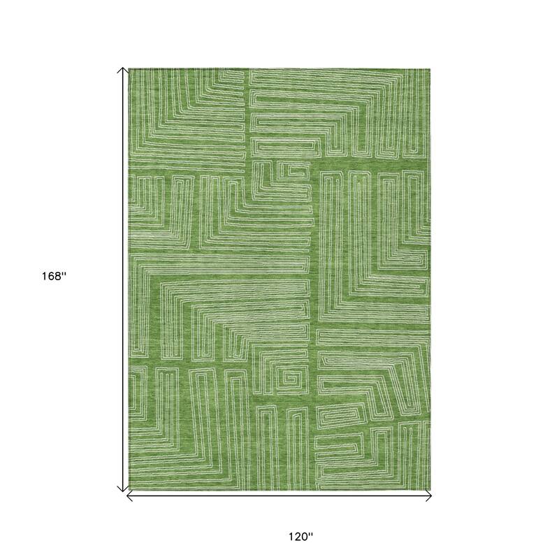 HomeRoots Geometric Transitional Rectangle Outdoor Rug