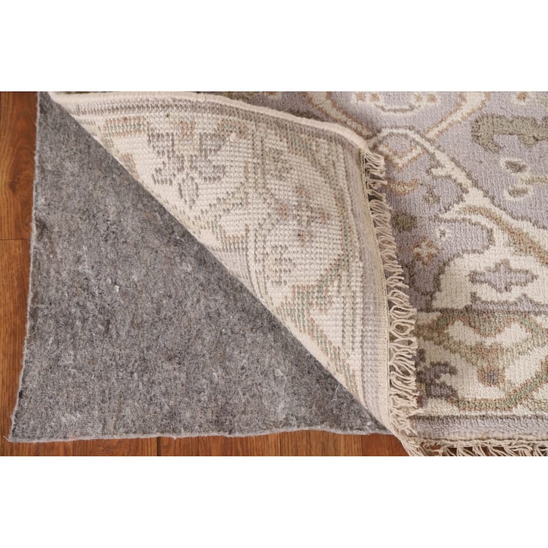 Oushak Style Runner Rug Hand-knotted Wool Carpet - 2'6"x 9'11"