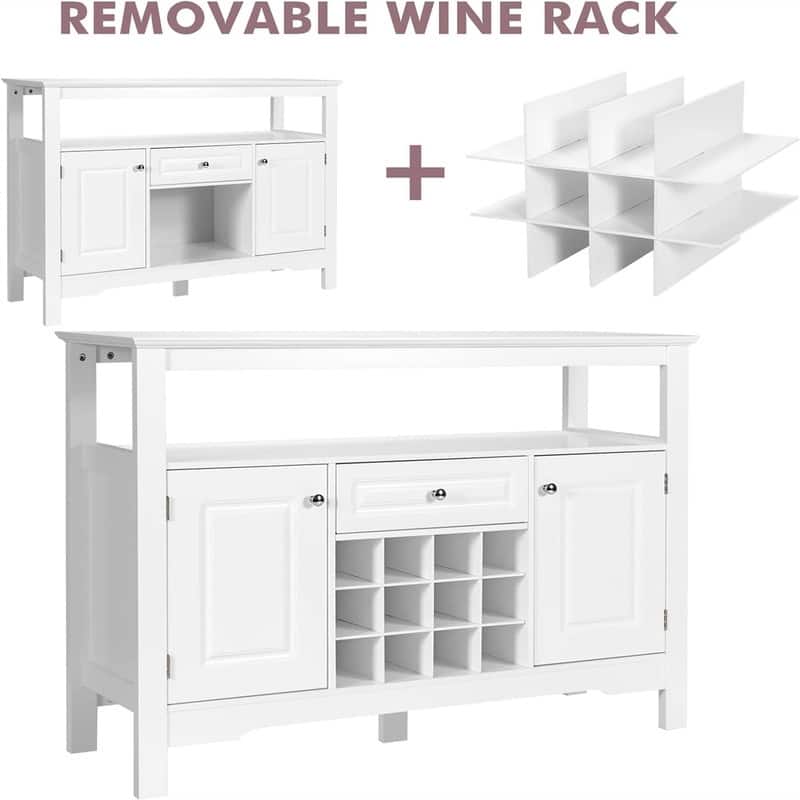 Kitchen Sideboard Buffet Storage Cabinet - 16"D x 46"W x 32.5"H