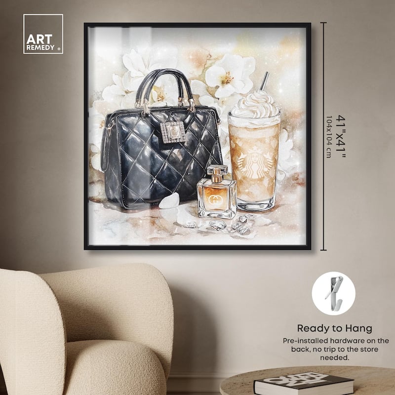 Trinkets and White Floral Shadowbox by Art Remedy