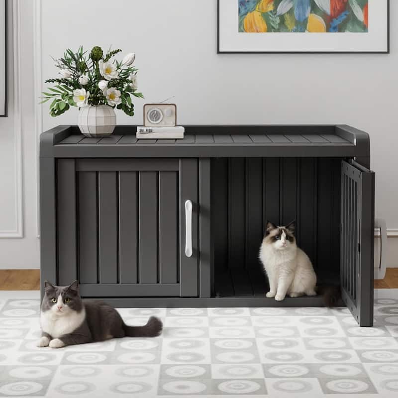 Decksplore Insulated Resin Cat House Weatherproof Outdoor Shelter Indoor Comfort with Easy Assembly