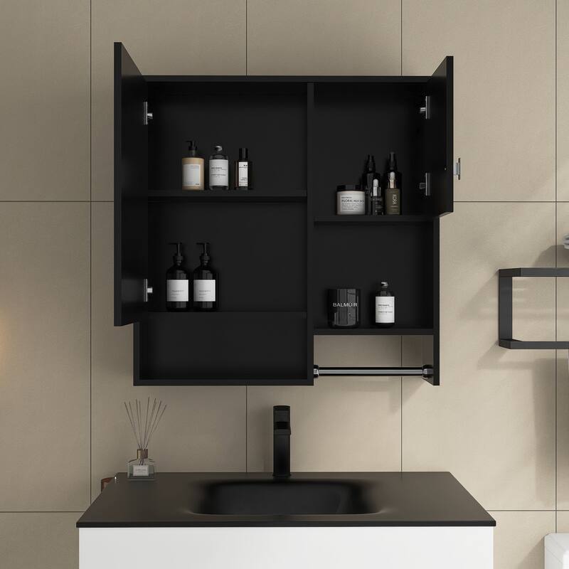 29'' x 28'' Modern Wall Mounted Medicine Cabinet with Mirror - 30" x 7"