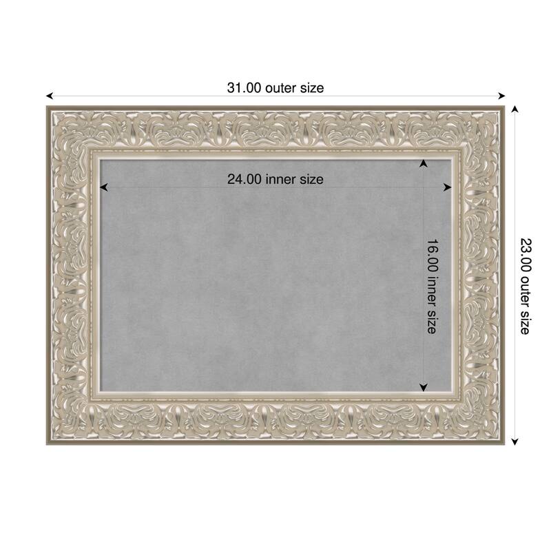 Amanti Art Luxe Black Framed - 31 x 23 in - Luxe Silver Cream
