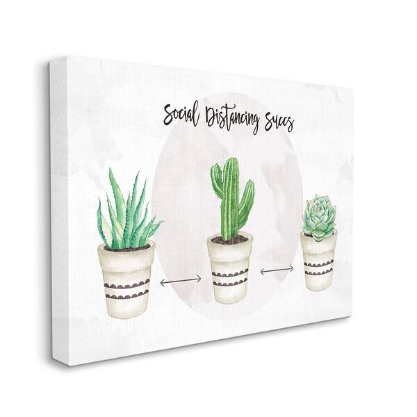 Stupell Social Distancing Succs Humorous Succulent Pun Canvas Wall Art -  Bed Bath & Beyond - 32983623
