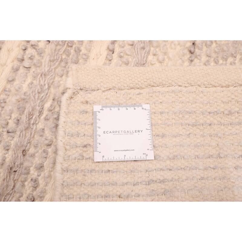 ECARPETGALLERY Hand-knotted Looma Grey Wool Rug - 8'2 x 10'3