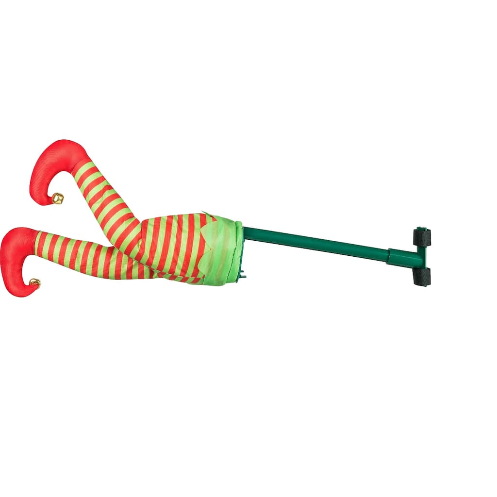 Mr. Christmas Animated Kicking Elf Christmas Tree Decoration - Motion Activated - Red