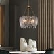 preview thumbnail 5 of 14, Alegate Modern Gold 4-Light Drum Glass Chandelier for Dining Living Room