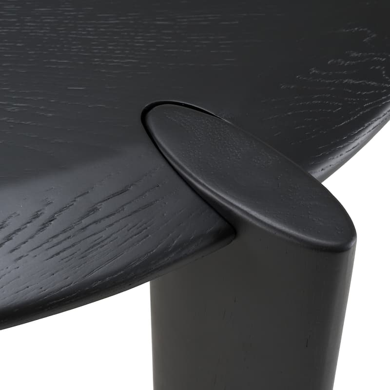Modrest Steven Modern Black Oval Dining Table
