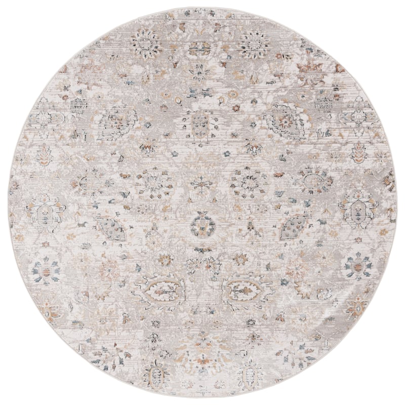 SAFAVIEH Rana Rafa Floral Rug - 6'7" Round - 6'7" Round - Ivory/Beige