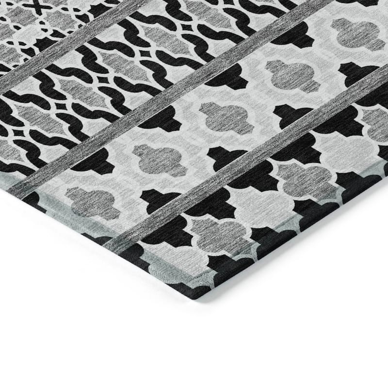 Machine Washable Indoor/ Outdoor Chantille Boho Stripe Rug