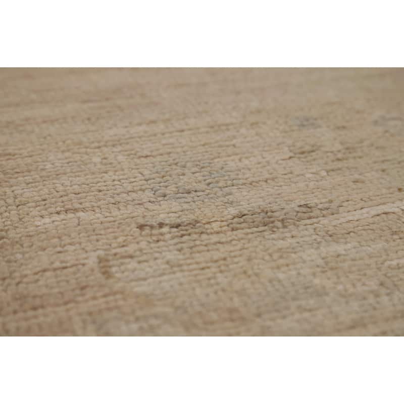 Vegetable Dye Oushak Turkish Area Rug Handmade Floral Wool Carpet - 5'10"x 9'1"