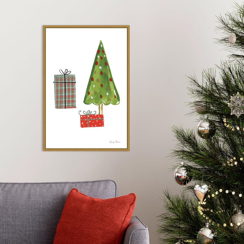 North Pole Pals III by Farida Zaman Framed Canvas Wall Art
