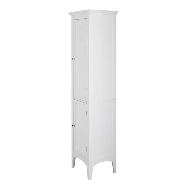 Teamson Home Glancy Freestanding Linen Tower - 15"L x 13"W x 63"H