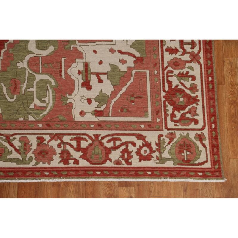Traditional Heriz Serapi Turkish Oriental Area Rug Wool Hand-knotted - 9'9" x 13'0"