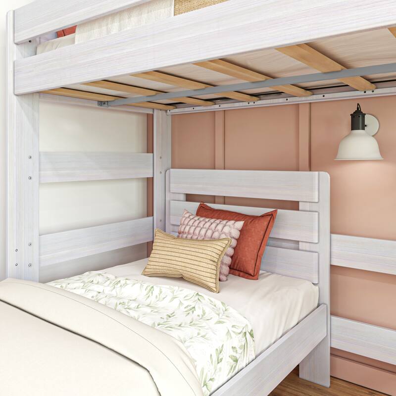 Max and Lily Farmhouse Twin over Twin L-Shaped Bunk Bed