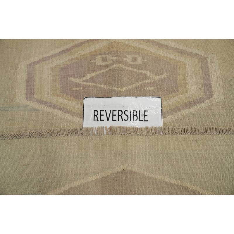 Hand Woven Oriental 100% Wool Carpet Southwestern Tribal Multi-Colored Kilim Area Rug - 5' 11'' X 3' 11''
