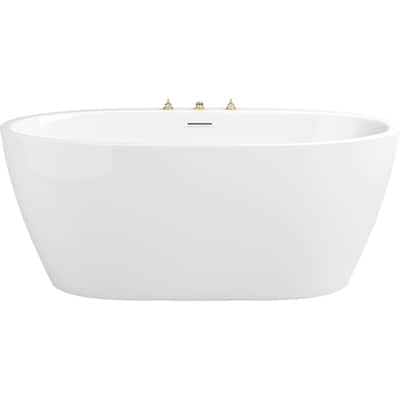 PROFLO Cornwall 59" Free Standing Acrylic Soaking Tub with Center