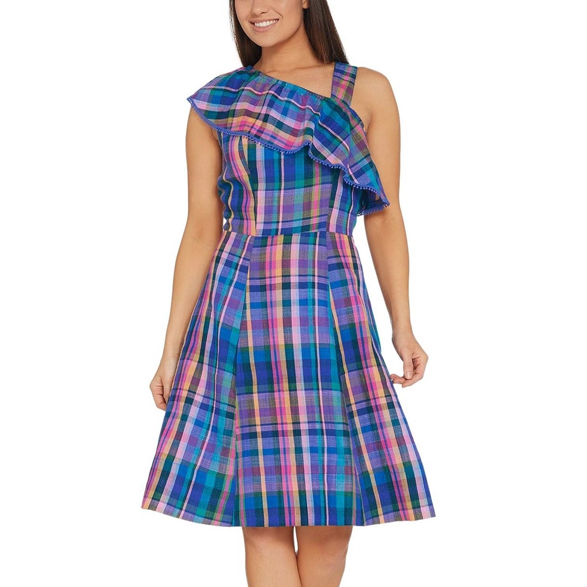 madras plaid dress womens