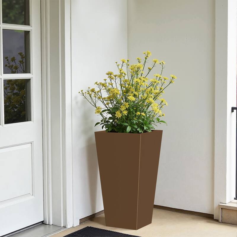 Dovelina Modern Tapered Metal Planter - Elevate Your Space, Indoors & Outdoors