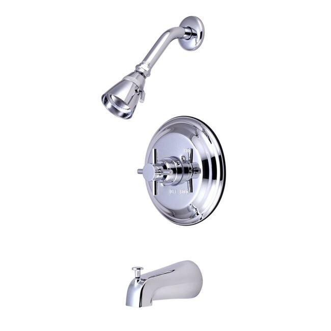 Kingston Brass Concord Pressure Balanced Valve Trim with Metal Cross - Polished Chrome