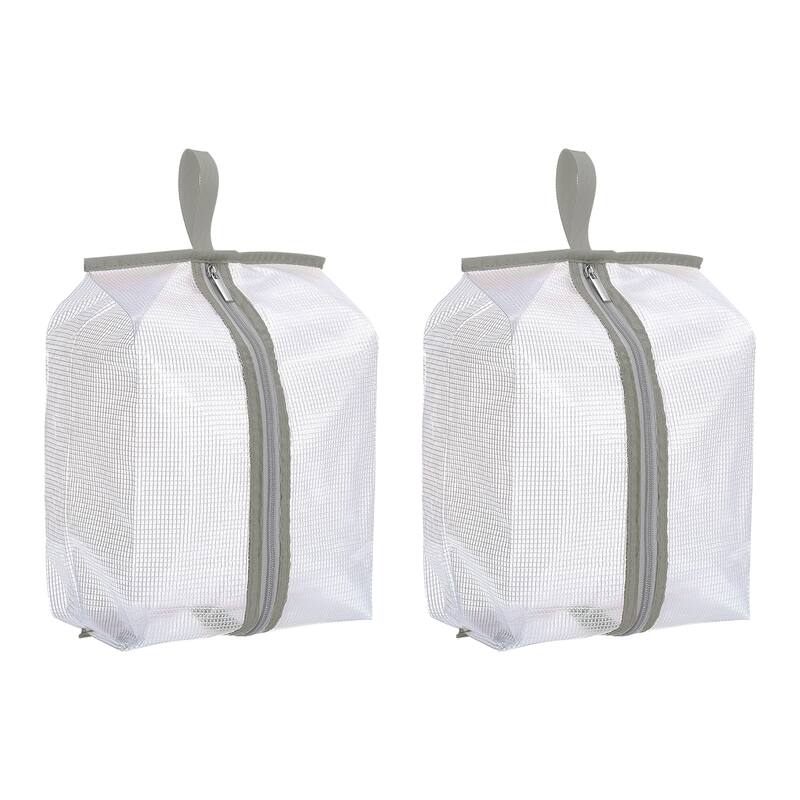 2pcs Shoe Bags for Travel, Foldable Transparent Shoes Pouch