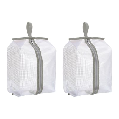 2pcs Shoe Bags for Travel, Foldable Transparent Shoes Pouch