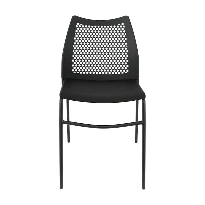 5 Pack Stackable Chair with Vented Back and Waterfall Seat - 17.75"W x 21.5"D x 32"H