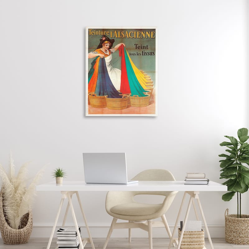 Stupell Vintage Teinture L'Alsacienne Canvas Wall Art Design By Marcus Jules