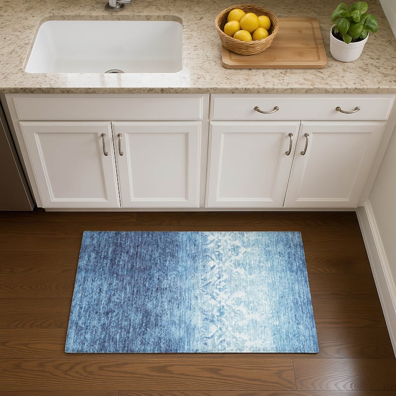 Premium Washable Super Soft Modern Ombre Mayfield Rug - Denim - 1'8" x 2'6"