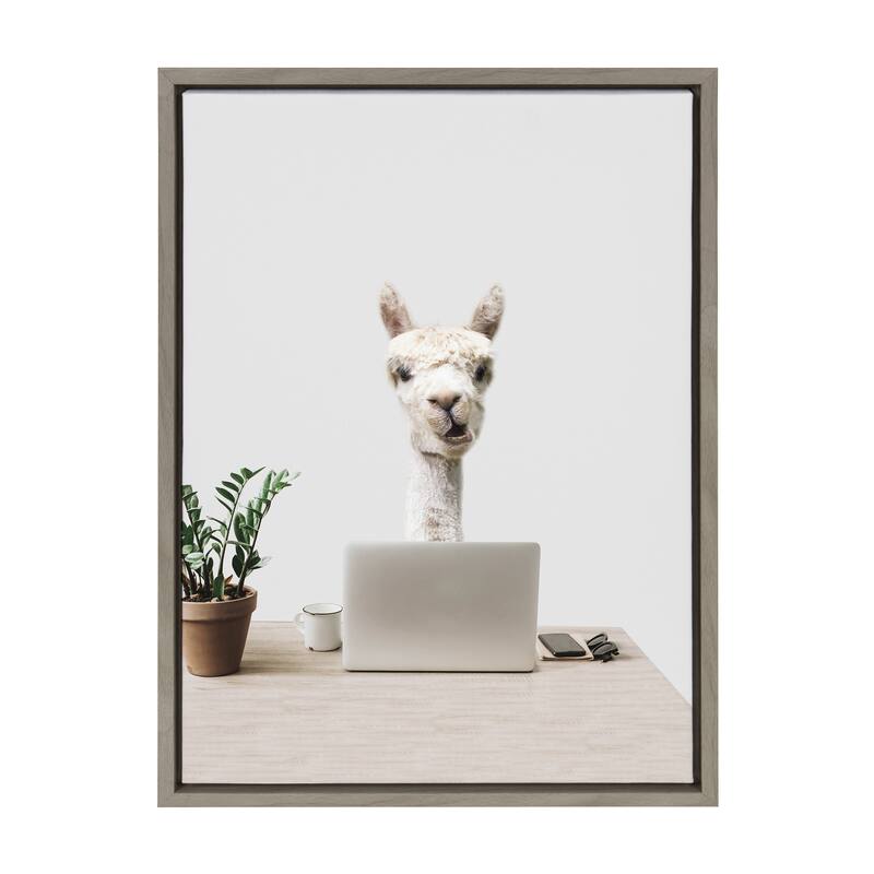 Kate and Laurel Sylvie Canvas by The Creative Bunch Studio - 18x24 - Plastic - Grey