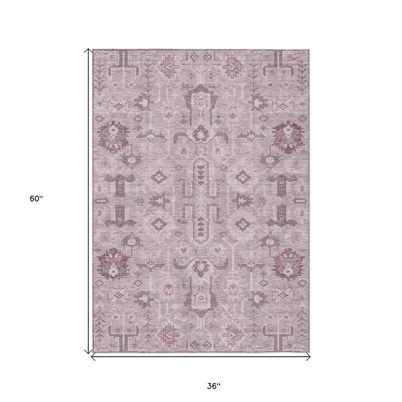 HomeRoots Oriental Traditional Rectangle Outdoor Rug
