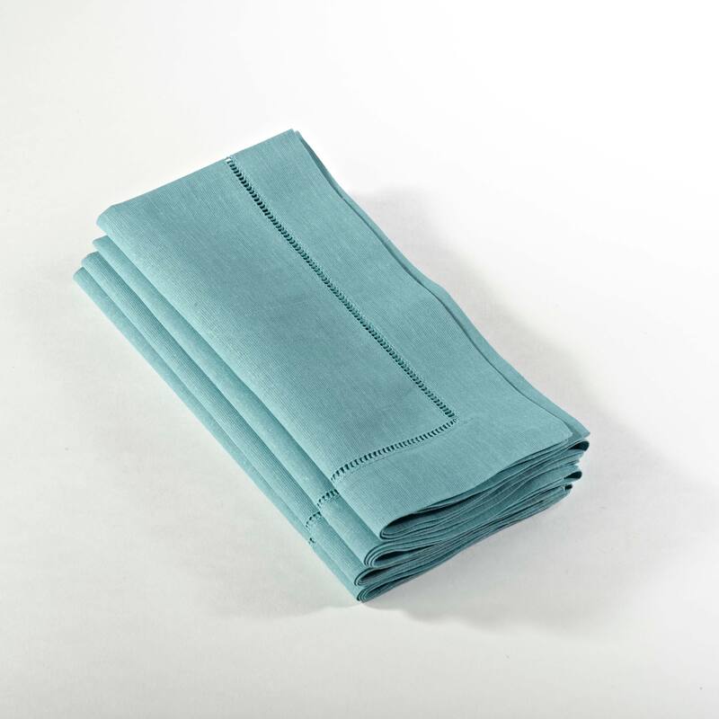 Hemstitched Linen Dinner Napkins (Set of 4)