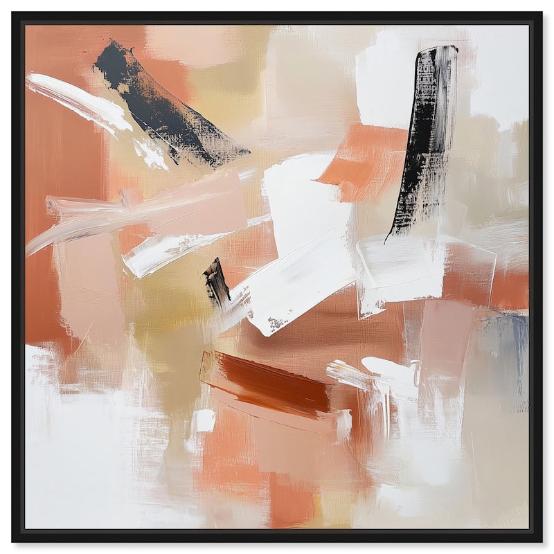 Rose and Rust III Canvas by Art Remedy - 20" x 20" - Black