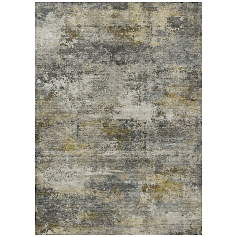 Machine Washable Indoor/ Outdoor Modern Blend Chantille Rug