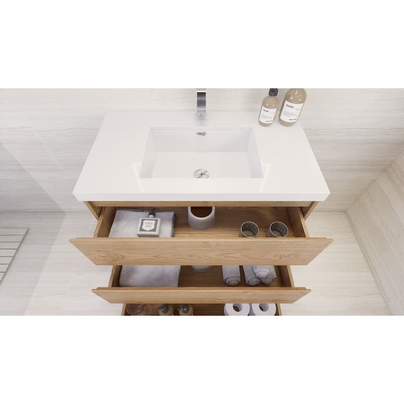 Aron 36'' Freestanding Vanity with Reinforced Acrylic Sink