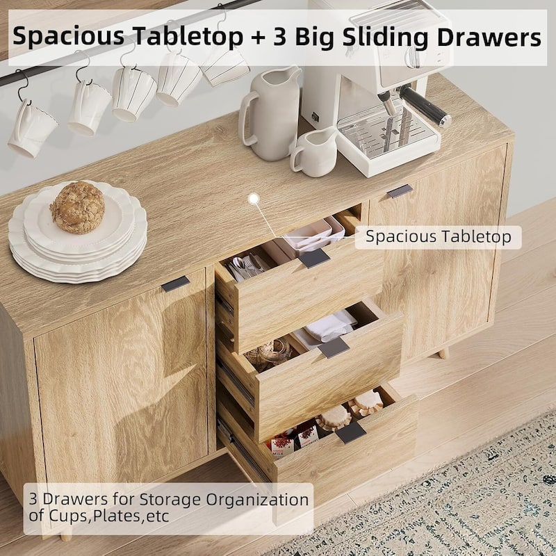 Modern Storage Cabinet with 3 Drawers