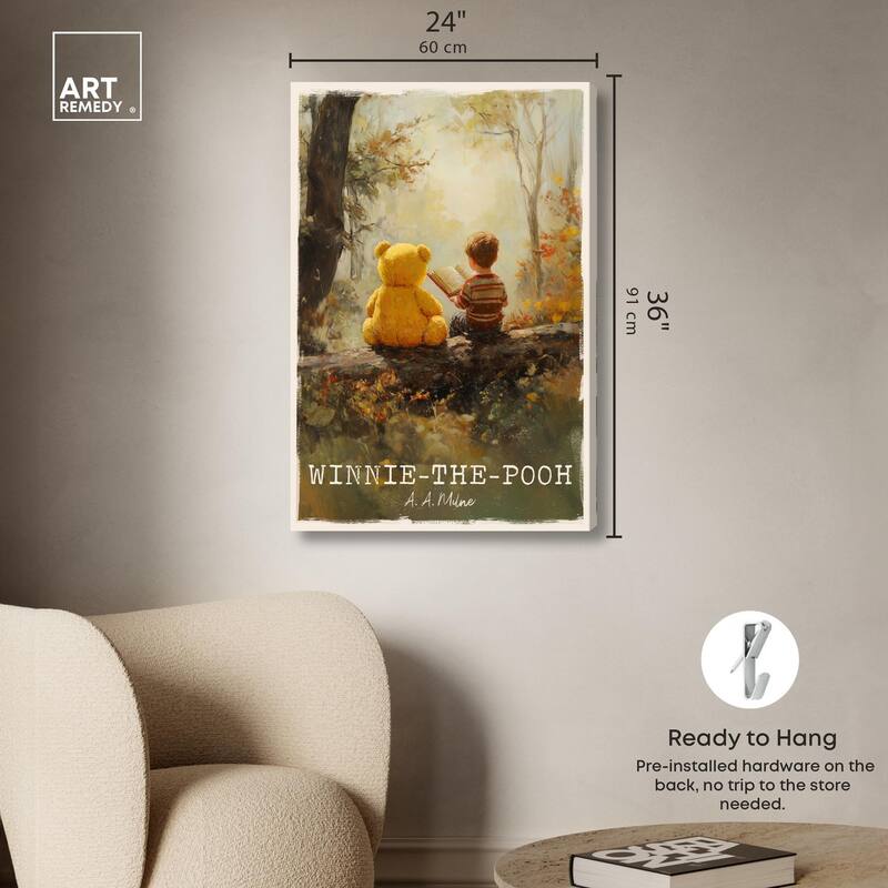 Classic Winnie the Pooh Canvas by Art Remedy, Gallery Wrapped
