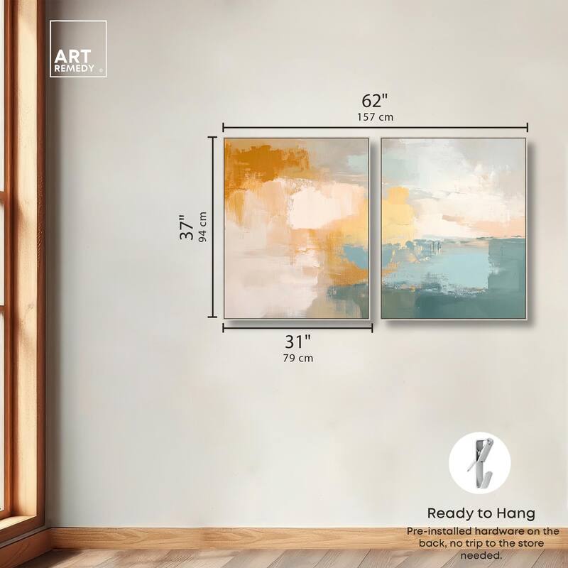 Muted Melody I Canvas Set of 2 by Art Remedy