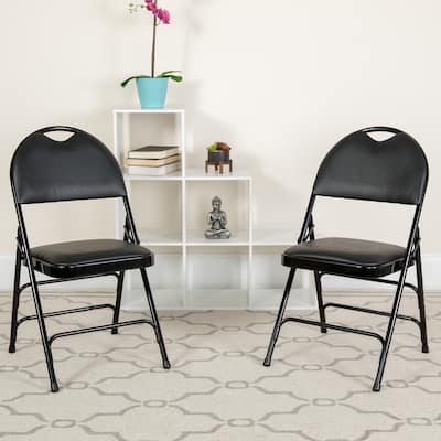 2 Pack Extra Large Ultra-Premium Triple Braced Folding Chair