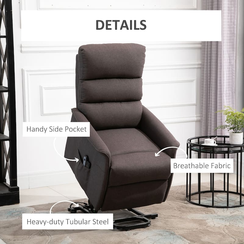 Electric Power Lift Recliner Chair - Brown