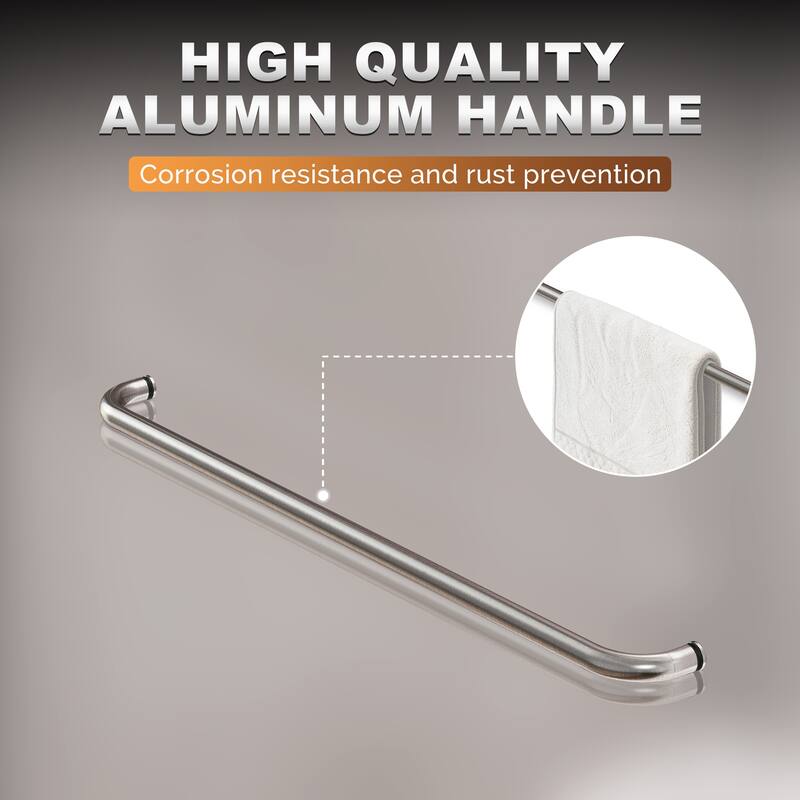 Elegant Double Sliding Shower Door Brushed Nickel Finish Framed With 1/4 inch Clear Tempered Glass
