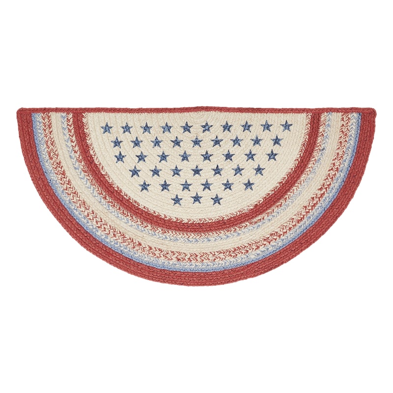 Celebration Jute Rug Half Circle w/ Pad 16.5x33 - 3'6"
