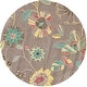 preview thumbnail 15 of 51, SAFAVIEH Handmade Four Seasons Sebrina Floral Rug 4' Round - Grey/Blue - Round