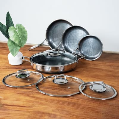 DiamondClad 8pc Hybrid Nonstick Fry Pan Cookware Set