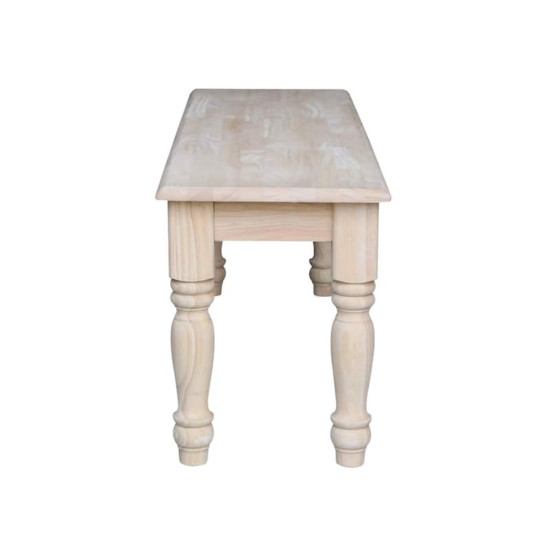 The Gray Barn Hester Gulch Unfinished Farmhouse Dining Bench, Solid Wood